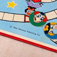 1960s Whitman Up and Down Game – Vintage Clown Board Game Ephemera