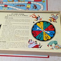 1950s Whitman Up and Down Game – Vintage Clown Board Game Ephemera