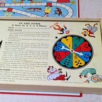 1960s Whitman Up and Down Game – Vintage Clown Board Game Ephemera