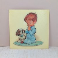 1960s Pete Hawley Fiberglass Plaques – Vintage Mid-Century Nursery Art