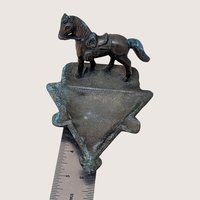 1930 John Wright Horse Cast Metal Ashtray
