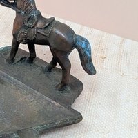 1930 John Wright Horse Cast Metal Ashtray