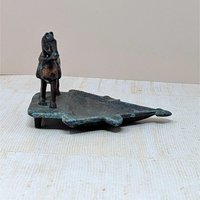 1930 John Wright Horse Cast Metal Ashtray