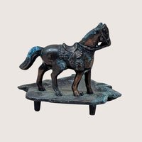 1930 John Wright Horse Cast Metal Ashtray