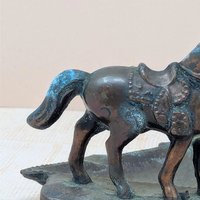 1930 John Wright Horse Cast Metal Ashtray
