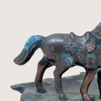 1930 John Wright Horse Cast Metal Ashtray