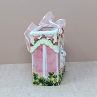 1980s Ceramic Bunny Bag – Vintage Sculptural Spring Vase