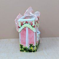 1980s Ceramic Bunny Bag Vase