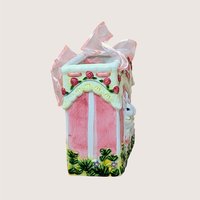 1980s Ceramic Bunny Bag Vase