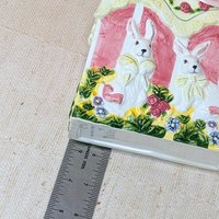 1980s Ceramic Bunny Bag – Vintage Sculptural Spring Vase