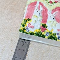 1980s Ceramic Bunny Bag Vase