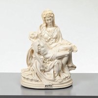 Vintage Italian Pieta Statue, Michelangelo Inspired Sculpture, Religious Figurine, Mary and Jesus Sculpture, Catholic Art, Home Altar Decor