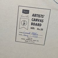 1973 Harriet Ellis Raggedy Ann Painting – Vintage Folk Art Canvas Board