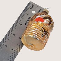 Vintage Blown Glass Baby in Beehive Ornament 