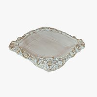 Mid-20th Century Pink Floraline Square Ashtray – Hollywood Regency Gold Trim