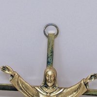 Vintage Modernist Metal Crucifix Wall Hanging