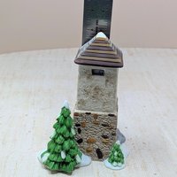 Vintage Dept 56 Silo and Hayshed Village Set