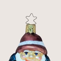 Merck Family Gnome on Log Ornament