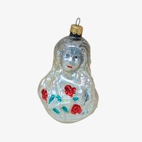 1982 Girl with Roses Inge-Glas Ornament – Victorian Mercury Glass Decor