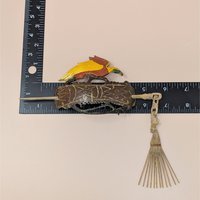 Vintage Hand-Carved Wood Bird Hair Slide