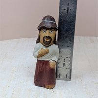1990s Hand-Painted Clay Man Whistle – Rustic Global Folk Art Ocarina