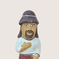1990s Hand-Painted Clay Man Whistle