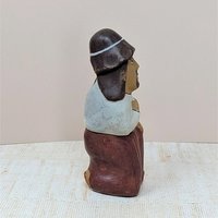 1990s Hand-Painted Clay Man Whistle – Rustic Global Folk Art Ocarina