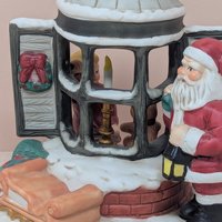 1980s Midwest Santa at Window Music Box – Holiday Decor
