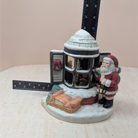 1980s Midwest Santa at Window Music Box – Holiday Decor