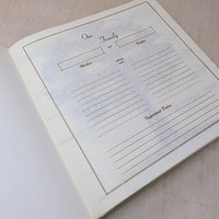 Vintage Memories Photo Album – Large White Gold Embossed Scrapbook 
