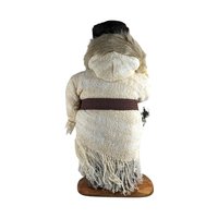 2000 Grandeur Noel Fabric Santa Figurine – Victorian Style Faux Fur Christmas Decor