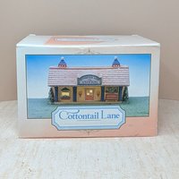 1990s Midwest Cottontail Lane Station – Pastel Easter Village Porcelain Train Depot