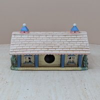 1990s Cottontail Lane Station Lighted House – Playful Spring Village Decor