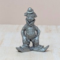 1980s Pewter Clown Figurine Set 