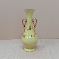 Vintage Yellow & Gold Ceramic Vase Collection – Mid Century Spring Decor