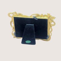 Vintage Jeweled High Heel Enamel Photo Frame 