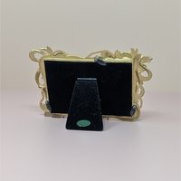 Vintage Jeweled High Heel Photo Frame – Enameled Flower & Crystal 3.5x5