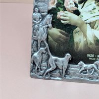 Vintage Equestrian Metal Frame – Fox Hunt & Hounds 3.5x5 Photo Decor