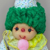 Marianne’s Musical Menagerie Clown – Polka Dot Shelf Sitter with Snoopy Button