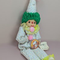 Marianne’s Musical Menagerie Clown – Polka Dot Shelf Sitter with Snoopy Button