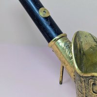 1950 Chinese Brass Silk Iron – Mid-century Living Room Global Decor