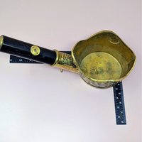 1950 Chinese Brass Silk Iron – Mid-century Living Room Global Decor