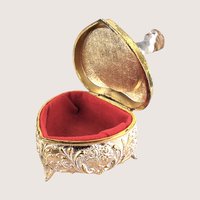 1970s Hollywood Regency Cherub Trinket Box 