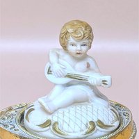Vintage Gilt Cherub Trinket Box 