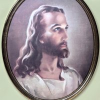 1950s Turner Head of Christ Framed Warner Sallman Lithograph