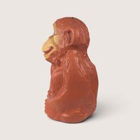 Vintage Wing Inc Plastic Monkey Bank: Retro Toy Coin Holder