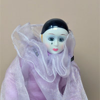 1980 Pink Pierrot Porcelain Clown Doll