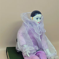 1980 Pink Pierrot Porcelain Clown Doll