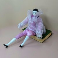 1980 Pink Pierrot Clown Doll – 1980s Theatrical Gallery Piece