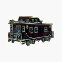 1976 Great American Buckle Co Caboose – 1970s Industrial Piece